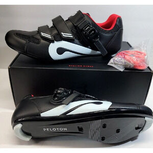 Peloton Altos Biking Cycling Shoes Mens 10 Black Indoor Bike W/ Strap EU 43 NEW